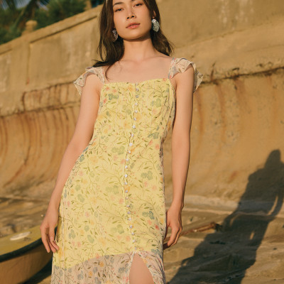 Đầm Maxi Hai Dây Soleil DRE187 thời trang thiết kế Hity