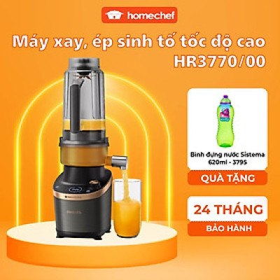 Máy xay lật ép tốc độ cao Philips HR3770, công suất 1500W, bảo hành 2 năm|Hàng Chính Hãng