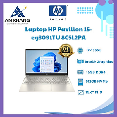 Laptop HP Pavilion 15-eg3091TU 8C5L2PA (i7 1355U/ 16GB/ 512GB SSD/15.6 inch FHD/Win11/ Gold/ Vỏ nhôm) - Hàng Chính Hãng