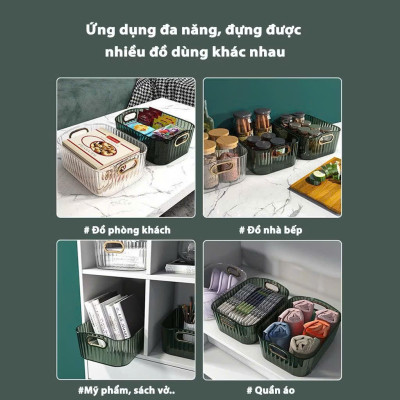 Khay Đựng Đồ Mỹ Phẩm Đa Năng, Hộp Lưu Trữ Để Bàn Trang Điểm Tiết Kiệm Không Gian - HÀNG CHÍNH HÃNG MINIIN