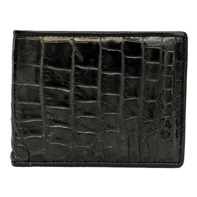 HT2219-20-21-45 - Bóp nam Huy Hoàng da cá sấu ngăn sau màu đen, nâu đất, vàng bò, nâu đỏ