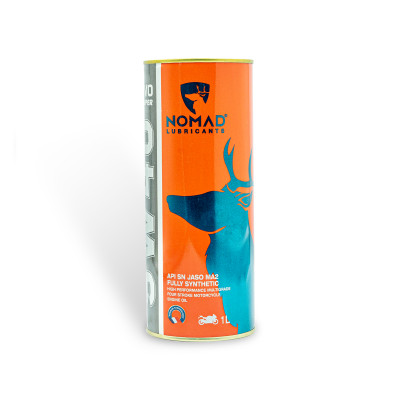 Nhớt Xe Máy Tổng Hợp Toàn Phần NOMAD Lon 1L 5W40-SN-MA2 Cho Xe Côn Tay Winner/Exciter/Sonic Nhập Khẩu Chính Hãng (nhớt màu xanh)