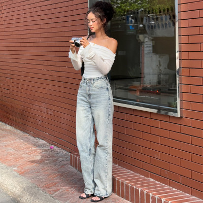 Quần Jean Ống Rộng Classic Air Blue Aaa Jeans