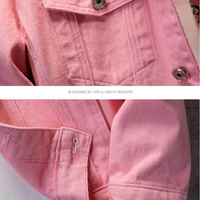 Áo khoác Jean dáng ôm body có hai túi phía trước tiện lợi trẻ trung mang phong cách Hàn Quốc chất liệu vải bò cotton cao cấp mặc thoải mái hợp với xu hướng thời trang - HOT TREND