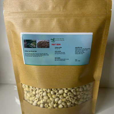 Hạt sen sấy khô - Sản phẫm hữu cơ - Gói 500gr