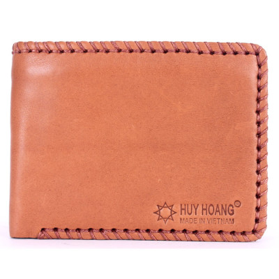 HJ2134 - Bóp nam Huy Hoàng đan viền màu da