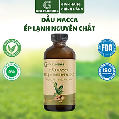 Dầu macca ép lạnh nguyên chất GoldzHerbs - Chai 120ml/ 250ml