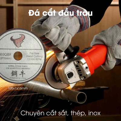 (Combo 5 Viên) Đá Cắt Sắt Đầu trâu Bạc 105x1x16mm Cắt Sắc Bén, Bền Bỉ, Ít Hao Mòn Và Độ Chính Xác Hoàn Hảo | TOPWIN Official Store