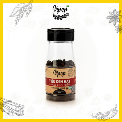Tiêu Đen Hạt Tự Nhiên Vipep Hũ Nhựa 50g
