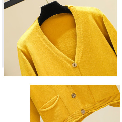 Áo khoác len, áo cardigan len nữ 2 túi xẻ tà nhiều màu Haint Boutique HB15