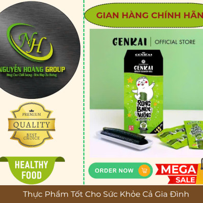 COMBO 2 Hộp - Rong Biển Nướng Cuộn 2 Vị ( 1 Hộp Tự Nhiên & 1 Hộp Cay Nóng) 43.2g