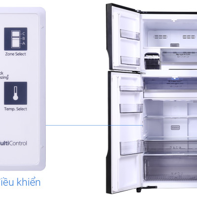 Tủ lạnh Panasonic Inverter 550 lít NR-DZ601VGKV - Ngăn đông mềm siêu tốc - Hàng chính hãng