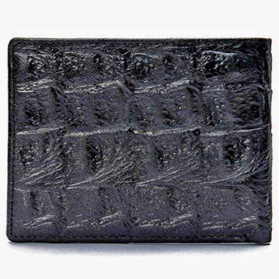 HJ2117 - Bóp nam Huy Hoàng vân cá sấu gai lớn màu đen