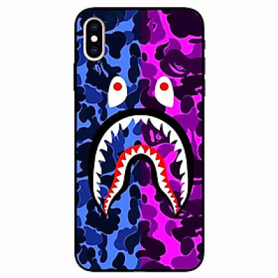 Ốp lưng dành cho Iphone X / Xs mẫu Cá Mập Xanh Hồng