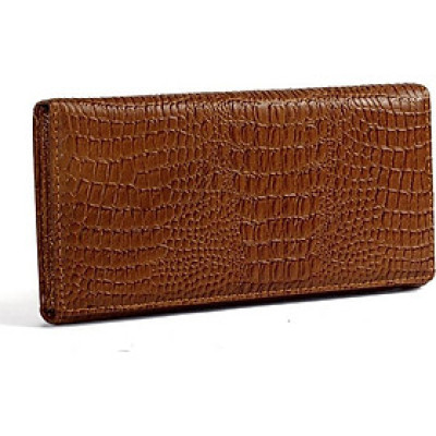 Ví nữ da bò vân cá sấu nhỏ 3 gấp nhiều màu Huy Hoàng HT3105-06-07