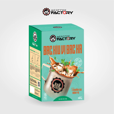 Bạc xỉu vị bạc hà hòa tan The Coffee Factory (Hộp 15 gói x 16g)