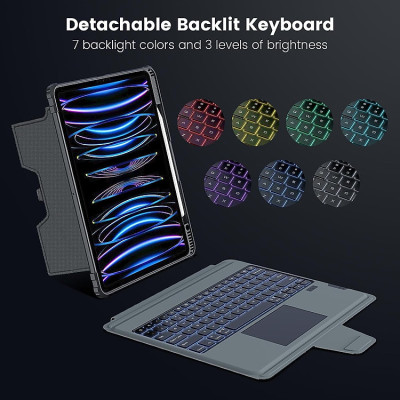 Bao Da Kèm Bàn Phím cho iPad Pro 11 inch / iPad Pro 13 inch 2024 M4 Nillkin Bumper Combo Case Keyboard- Hàng Chính Hãng 