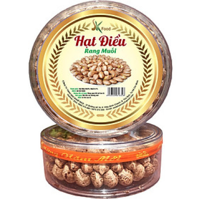 HẠT ĐIỀU VỎ LỤA RANG MUỐI XẾP HOA CAO CẤP THƯƠNG HIỆU SK FOOD - HỘP 500G