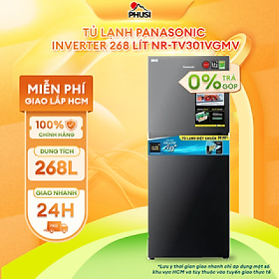 Tủ lạnh Panasonic Inverter 268 lít NR-TV301VGMV - Chỉ giao tại HCM