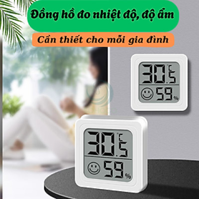 Đồng Hồ Mini CX-0726 Đo Nhiệt Độ, Độ Ẩm Màn Hình LCD Kỹ Thuật Số Trong Nhà, Nhiệt Kế - Ẩm Kế Điện Tử
