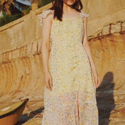 Đầm Maxi Hai Dây Soleil DRE187 thời trang thiết kế Hity