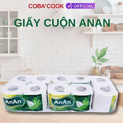 Khăn Giấy Vệ Sinh Anan 10 Cuộn Khăn Giấy Khô Đa Năng 2 Lớp