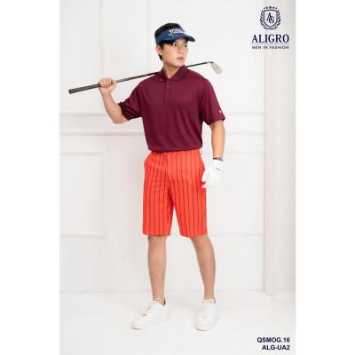 Quần short mogway màu cam đỏ kẻ to QSMOG.16
