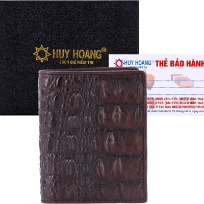 Ví Nam Huy Hoàng HT2703 (10 x 12.5 cm) - Nâu Đất