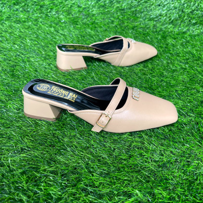 Sục nữ gót vuông 3cm mũi vuông Trường Hải 2 màu S110