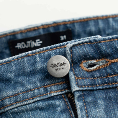 Quần jeans ROUTINE nam màu Xanh Slim cropped - 10S24DPA010 | LASTORE MENSWEAR