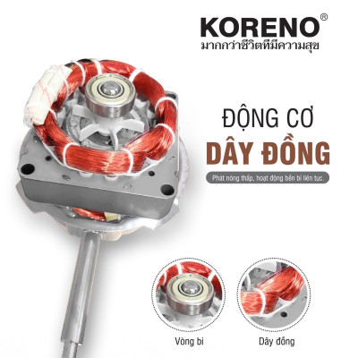 Quạt đứng, Quạt điều khiển, Quạt cây Koreno mẫu mã samg trọng động cơ chạy êm gió mát hàng chính hãng Bảo hành 2 năm.