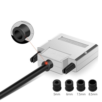 Đầu bấm cổng DB25 đực male bắt vít kèm vỏ ốp kẽm chân đồng mạ vàng 24K HD-LINK YL-JM003-25M.  HÀNG CHÍNH HÃNG !!!