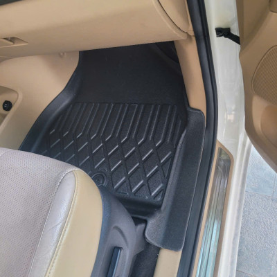 Thảm lót sàn xe ô tô Kia sedona ( 3 hàng ghế) Nhãn hiệu Macsim chất liệu nhựa TPE cao cấp màu đen