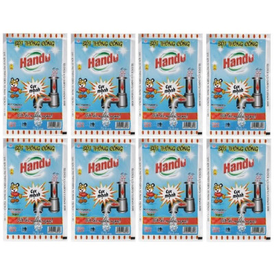 Bộ 8 gói bột thông cống cực mạnh 100g nội địa Hando