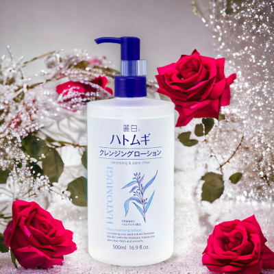 Nước Tẩy Trang Dưỡng Ẩm Chiết Xuất Hạt Ý Dĩ Reihaku Hatomugi Cleansing Lotion (Chai 500mL)