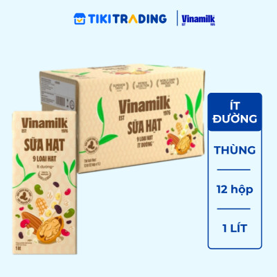 Thùng 12 hộp sữa 9 loại hạt Vinamilk Super Nut 1L