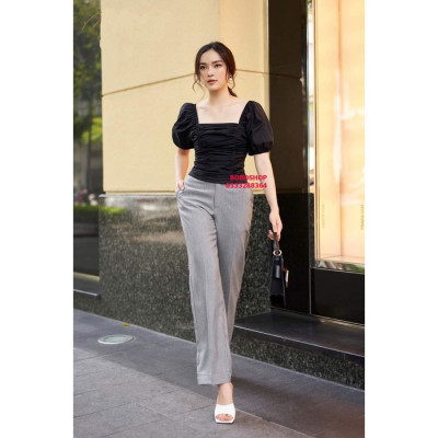 ÁO NHÚN THUN CỔ VUÔNG SÀNH ĐIỆU