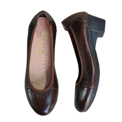 Giày Cao Gót Nữ HÀ NAM Da Bò Thật Cao Cấp 5cm GBBN2079