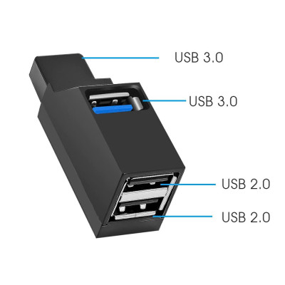 Hub chia 1 ra 3 cổng USB - Giao Màu Ngẫu Nhiên - Hàng nhập khẩu