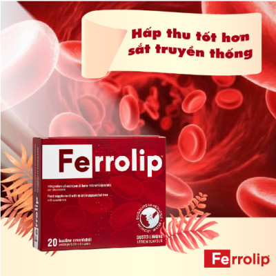 Combo 2 hộp Sắt Ferrolip cho bà bầu và người thiếu máu