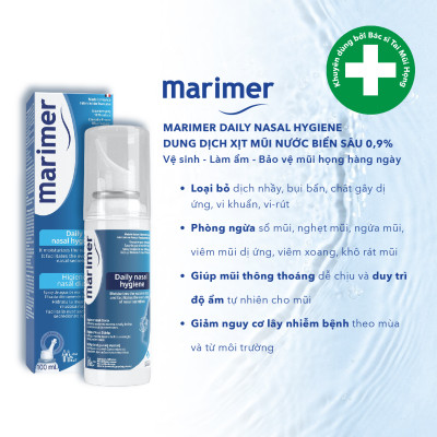 COMBO 2 CHAI XỊT MŨI MARIMER DAILY NASAL HYGIENE – VỆ SINH MŨI HÀNG NGÀY CHO NGƯỜI LỚN