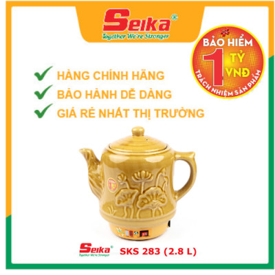 Ấm Sắc Thuốc Seika 2.8L - SKS283 (Gốm Sứ Bình Dương) - Hàng chính hãng
