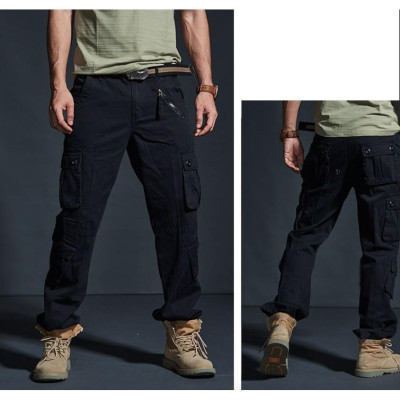 Quần dài kaki túi hộp ống rộng_dã ngoại_du lịch