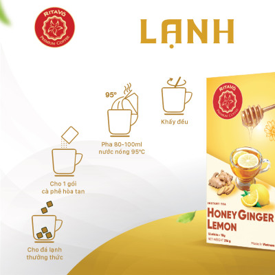 Trà hoà tan Rita Võ Chanh gừng mật ong [12góix18g]