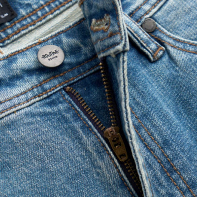 Quần jeans nam ROUTINE màu Xanh M/INDIGO . Form Slim cropped - 10F24DPA007 | LASTORE MENSWEAR