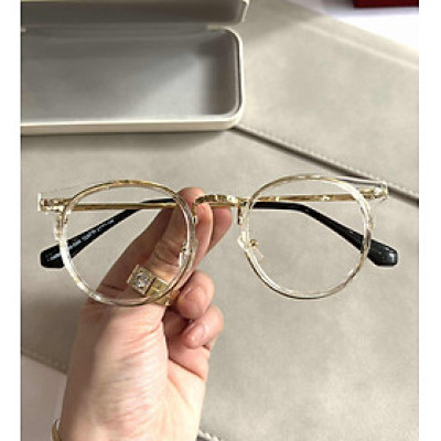 Kính Mắt tròn trong suốt thời trang ulzzang Hàn Quốc