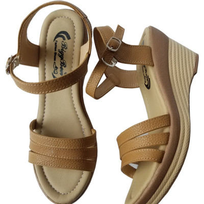 Giày Sandal Đế Xuồng Nữ Da Bò BIGGBEN Cao Cấp SDX28