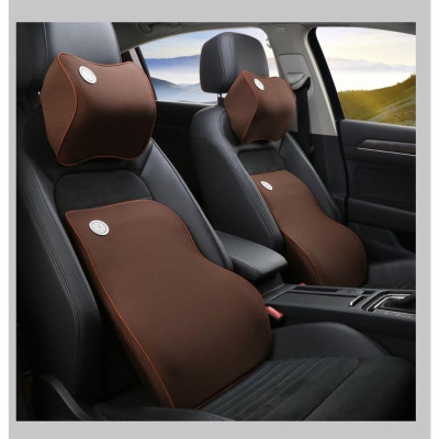 Gối Tựa Đầu, Gối Tựa Lưng Cao Su Non Cao Cấp Dùng Cho Xe Ô Tô gối công thái học, đảm bảo thoáng khí khi lái xe đường xa