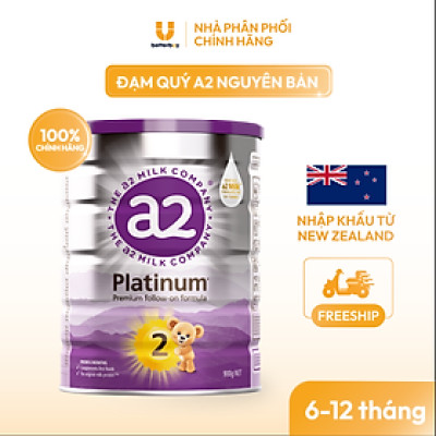 Sữa a2 Milk a2 Platinum Số 2 Lon 900g
