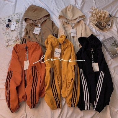 Áo khoác của nữ dạ 2 lớp tay phồng cánh dơi sọc tay hàng đẹp đẹp cá tính-A2052